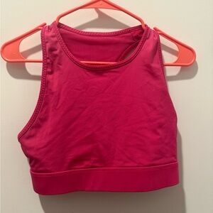 Vibrant Pink Athletic Crop Top